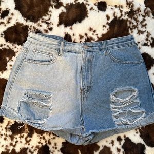 Distressed Jean Shorts
